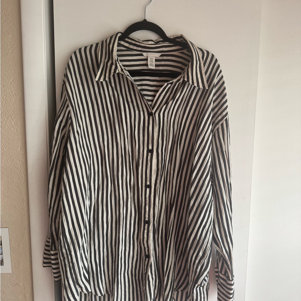 H&M Monochrome Striped Shirt